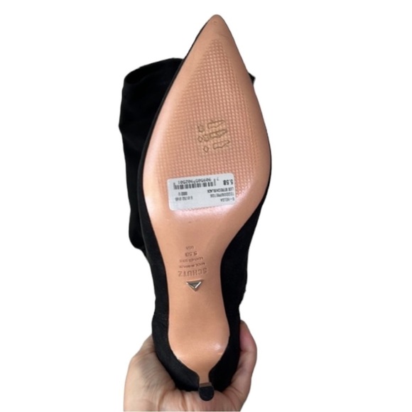 SCHUTZ Helga Black Microsuede Over The Knee Boot Size 5.5 - Picture 9 of 13